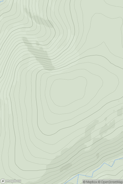 Thumbnail image for Core Hill [Central Scotland from Dumbarton to Montrose] showing contour plot for surrounding peak